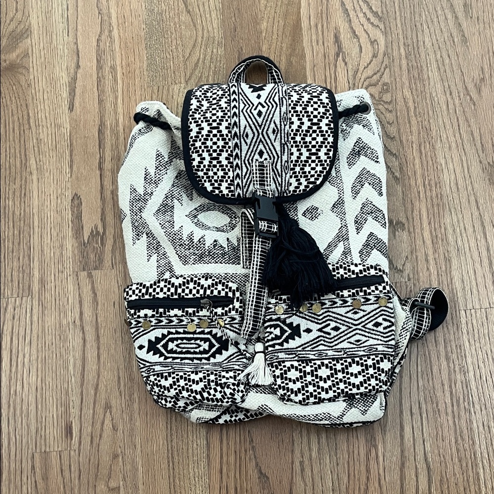 Mossimo Supply Co. Black and White Patterned Backpack